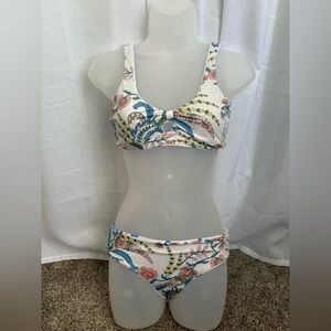 Maaji reversible bikini set Floral Stripes Size 16‎ XXS GUC 0386